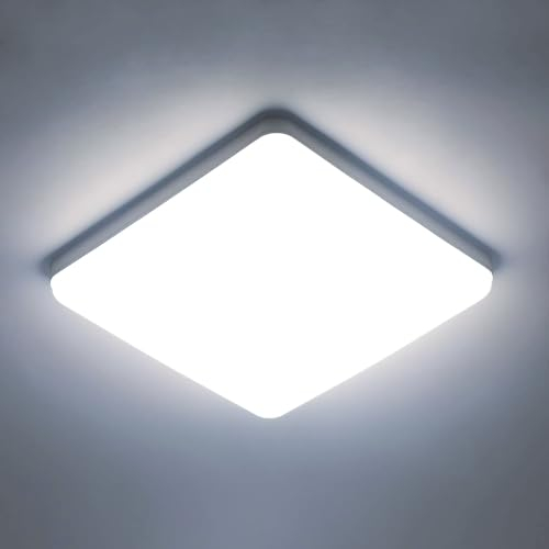 Comely Plafonnier LED Carré 36W, 3.5CM Ultra-Mince Panneau LED Plafond 6500K Blanc Froid, Lampe de Plafond Moderne pour Salle de Bain, Salon, Cuisine, Chambre, Couloir, Balcon, Garage
