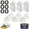 Lot de 6 filtres pour fontaine à chat + 6 filtres en mousse pour la fontaine à boisson pour chat, filtrant les poils (éponge), triple filtration (filtre)