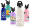 Vikaster Botella agua Acero Inoxidable con Tapa de Popote y asa, Sin BPA,Botella Termica 350ml, Botella Agua Niños Reutilizable, para Adultos, Niños, Escuela, Ciclismo, Gym, Deportiva