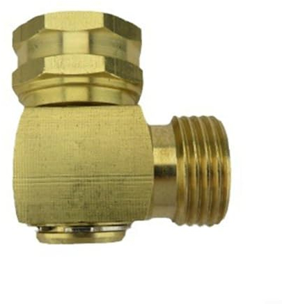 EpheyFIF Gartenschlauch-Drehgelenkverbinder, 90 Grad massives Messing, Rohrverschraubungen, Schlauchknickschutz