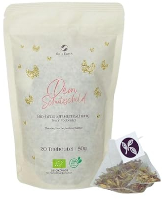 Schilddrüsen Tee Dein Schutzschild - Bio Kräutertee mit Fenchel, Thymian und Melisse nach Anthony William - 20 Teebeutel - zur Unterstützung des Immunsystems und Förderung des Wohlbefindens