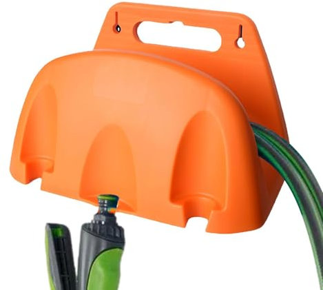 Vuggdt Gartenschlauchhalter, Wand Heavy Duty Schlauchaufbewahrung, Metall Schlauchregal für Schlauchhaken, Wasserschlauchhalter für Gartenschlauch und Verlängerungskabel