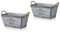 BCOATH 2pcs Farmhouse Style Planter Vintage Large Iron Flower Bucket for Decoration