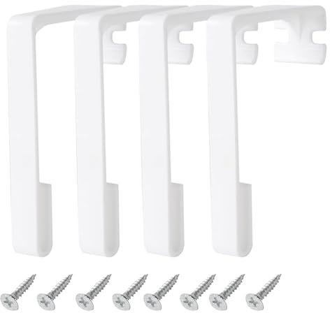 Generico Tendine Laterali per fissate, Fermo per Tende per roulotte | Hardware per Copertura Finestra 4X - Copertura per Finestra fissata con Viti per roulotte, Campeggio, Camera da Letto e Bagno