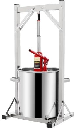 3T Presse Agrumes Hydraulique 22 L Presse Fruit Manuel en Acier Inoxydable Pressoir a Fruit pour presser le vin de riz, le miel, les légumes, le vin
