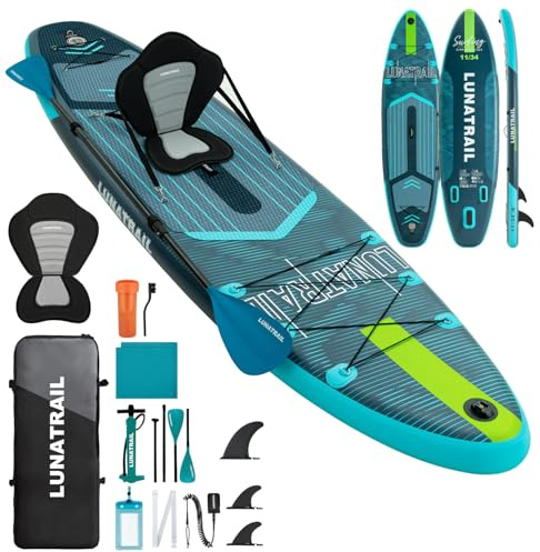 11' x 34 Extra Long Extra Wide Inflatable Stand Up Paddle Board SUP Kit