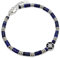 Aloha® Bracciale Nautico Uomo Ancora Rosa dei Venti Pietra Naturale Agata Blu e Sfere in Acciaio Idea Regalo Regolabile (Rosa dei Venti)