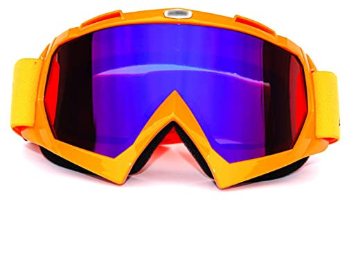 TUOYDJA Motorradbrille,Skibrille Universal Motorradhelm Motocross-Brillen für ATV DH MTB Dirt Bike Gläser Motocross-Teile(RU1 5)