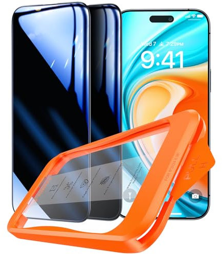 TORRAS Präzise für iPhone 14 Pro für Panzerglas Sichtschutz [TOP 9H+ Bruchsicheres] Schutzfolie iPhone 14 Pro Folie Dauerhaft 9H+ Schutzglas [Full Screen], 0 Blasen Einbaurahmen, 2 Stück