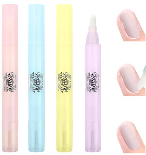 LOPHE 4 Pièces Stylos Correcteurs de Vernis à Ongles avec 12 Pointes de Rechange,Stylos de Correcteurs de Bords des Ongles,Pour un Vernis à Ongles Propre