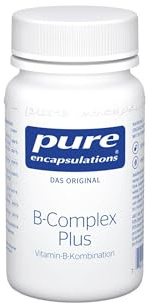 Pure Encapsulations B-Complex Plus | 30 vegane Kapseln (1 Monat Vorrat) | deine 8 B-Vitamine für mentale Performance | B1, B2, B3, B5, B6, B12, Biotin, Folat (als Metafolin) in aktivierter Form