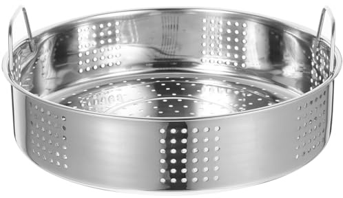 JECOMPRIS Panier À Vapeur Inox 9.84 Pouces Avec Poignées Grille Multi-Évents Pour Cuisson Vapeur Rapide Boulettes Petits Pains Légumes Cuisine Maison