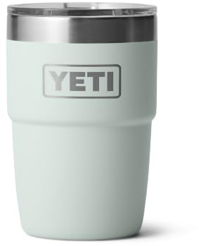 YETI Rambler Thermobecher 8 oz (236 ml) Ridgeline – kleiner Kaffeebecher To Go, Thermotasse mit DuraSip Keramikbeschichtung, Isolierbecher aus Edelstahl