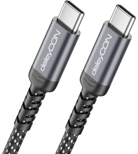deleyCON 1,5m USB-C Kabel USB 4.0 40Gbps 240W DP Alt Mode | Ladekabel Datenkabel 8K@60Hz für Notebook, MacBook, Monitor, SSD, iPad, iPhone 17/16 Air Max Pro, Galaxy S26/S25