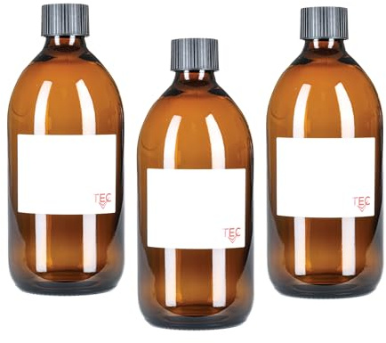 TEC 500ml Bottles Amber Glass with Screw Caps 65% Recycled (3)