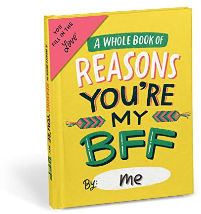 Em & Friends Reasons You're My BFF Book Fill in The Love Fill-in-The-Blank Book Gift Journal, 4.10 x 5.40-inches