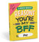 Em & Friends Reasons You're My BFF Book Fill in The Love Fill-in-The-Blank Book Gift Journal, 4.10 x 5.40-inches