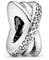 PANDORA Moments Funkelnde & Polierte Linien Zwischenelement Sterling Silber 791994CZ