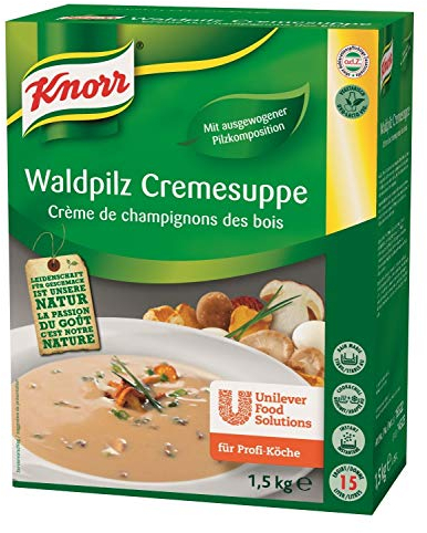 Knorr Waldpilz Cremesuppe Trockenmischung (mit Pilzen direkt aus dem Wald) 1er Pack (1 x 1,5 kg)