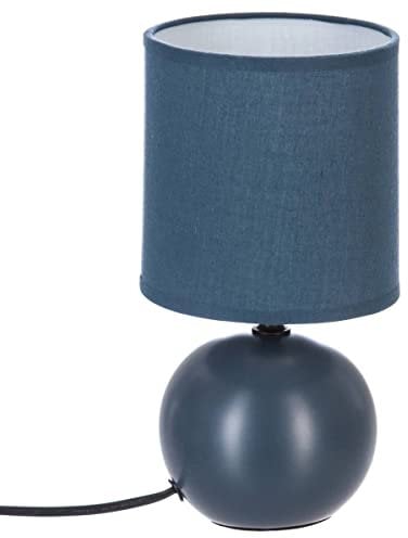 Atmosphera - Lampe Timeo bleu mat - céramique H25 cm