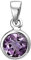 Jobo Damen-Anhänger aus 925 Silber mit Amethyst 7 mm