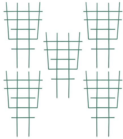 Doitool Lot de 5 treillis de jardin en plastique pour plantes grimpantes, treillis pour plantes grimpantes, fleurs, légumes, concombres (vert, 30,5 x 18,5 x 0,5 cm)
