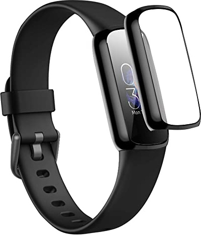 Acadeny [2 Stücke] Hülle Kompatibel mit Fitbit Luxe, Schwarz hohe Transparenz Rundum Schutzhülle mit Displayschutzfolie, [Anti-Fleck] [Kratzfest] Ultradünne TPU Schutzhülle für