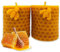 LAMARE Bienenwachskerze Honigwabe 100% Natürlich (2 Einheiten - 8 cm Länge - 6 cm Durchmesser) - OHNE PARAFFINE - Honigkerzen - Handgefertigt 100% Handwerklich.