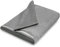 NSGZ 121,9 x 182,9 cm Bettbezug für gewichtete Decke, seidig weicher Satin, gewichtete Decke, Doppelbettgröße, Satin-Decke, Bettbezug, abnehmbarer Bettbezug mit 8 Bändern, sicherer Verschluss, Grau