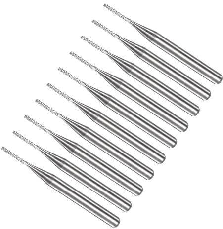 QUARKZMAN 1.0mm Fin Fraisage Coupeur x 10PCS Tungstène Carbure CNC Routeur Mèches pour Bois Sculpture