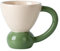 CAPIJIONG 300ml/10oz Kreative Hut Dreieck Keramik Tasse Nette Unterglasur Farbe Welle Punkt Hohe Temperatur Beständig Frühstück Milch Tasse Mica-Farbe