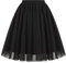 Schwarzer Tüllrock Damen Schwarz Ballet Tanzkleid Puffy Tüllrock 80er Kurz Tutu Rock Tütü Röcke XXL Festival Karneval Kostüm Tüll Petticoat 3 Lagig Fee Kostüm Damen Minirock Faschingskostüme