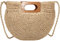 MOBAAK Strohtasche Korbtaschen Strandtasche Rattan Gewebt Strand Rund Gewebte Handtasche Damen Große Kapazität Schultertasche Damen Urlaub Geflochtene Tasche