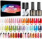 NAILABY UV Nagellack, UV Gel Nagellack Shellac Set mit Unterlack & Glänzender Überlack & Matte Decklack, Schnelltrocknend&Naturnah, 8ml (20+2+2A)