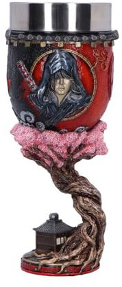 Nemesis Now Assassin's Creed Shadows Kelch, 19,5 cm, Kunstharz, rot, gegossen aus feinstem Harz, fachmännisch handbemalt