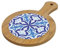 DLM-A346 Bomboniera utile Sottopentola Tagliere tondo in Legno e Ceramica decori etnici cm 20x14 con scatola ideale per Matrimonio Comunione Cresima Battesimo 18 Compleanno
