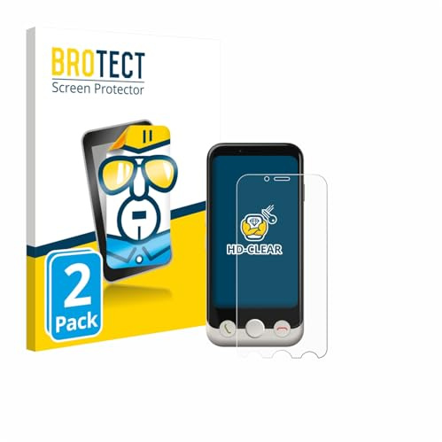 BROTECT Schutzfolie für Doro Aurora A10 | 2 Stück Transparenter Displayschutz Made in Germany Klare Displayschutz-Folie Clear Einfache Montage Case-Friendly