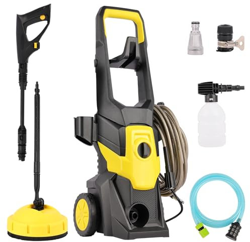 Pressure Washer, 2000W 110Bar 5.5L/min Jet Washer with high-pressure gun water/Dirt Blaster/filter/10M High-Pressure Hose, Power Washers for Patio and Car, Garden, Fences, Yard, Driveways, Home Kit