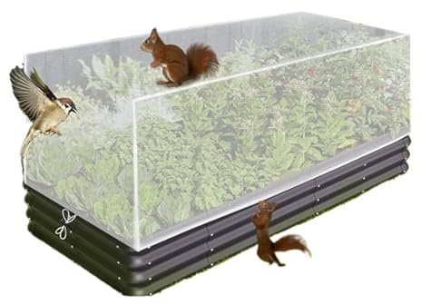 Protectores de plantas de animales, suministros de jardinería transpirables con cordón reutilizable, cubierta de malla para plantas, para interiores, temporada de heladas, maceta, patio, porche