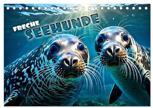 Freche Seehunde (Tischkalender 2026 DIN A5 quer), CALVENDO Monatskalender: Erheiternde Bilder verspielter Robben in ihrem natürlichen Habitat (CALVENDO Tiere)