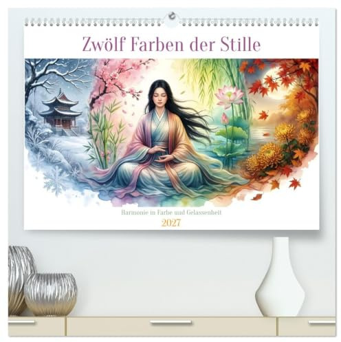 Zwölf Farben der Stille (hochwertiger Wandkalender 2027 DIN A2 quer), Kunstdruck in Hochglanz: Harmonie in Farbe und Gelassenheit (CALVENDO Menschen)