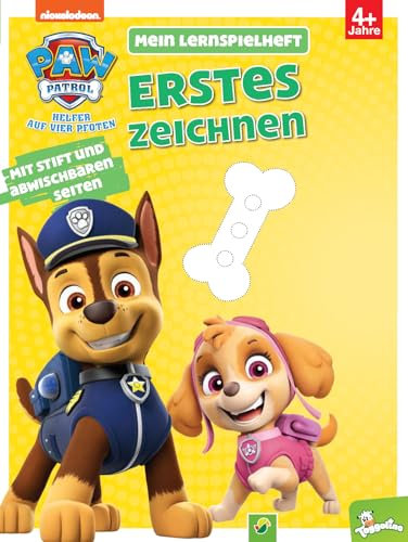 Mein Lernspielheft PAW Patrol Erstes Zeichnen: Ab 4 Jahren. Mit Stift und abwischbaren Seiten