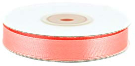 Satinband 12mm x 25m Rolle - FARBAUSWAHL in 3/6/12/18/25/38/50/75/100mm - farbecht & waschbar - Schleifenband für Hochzeit - Geschenkband zum Verpacken Dekorieren Basteln - Koralle 238