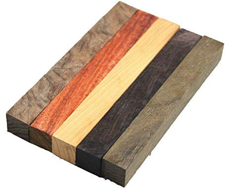 Lot de 2 blocs de 5 ébauches en bois 15 mm x 15 mm x 127 mm