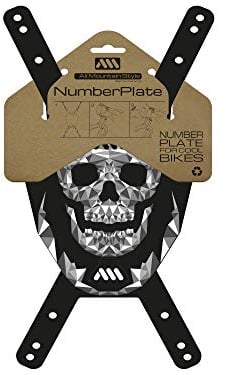 All Mountain Style Unisex's AMS Number Plate, Skull/Black, One Size