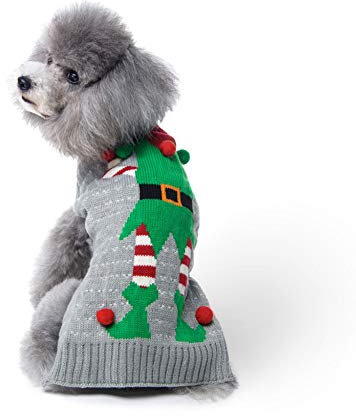 ABRRLO Hunde Kostüme Hundebekleidung Baumwolle Pullover feiern Weihnachten-Tag Winter Mantel Strickpullover Haustier Hund Pullover Haustier Kostüm Fashion (XS, Clown)