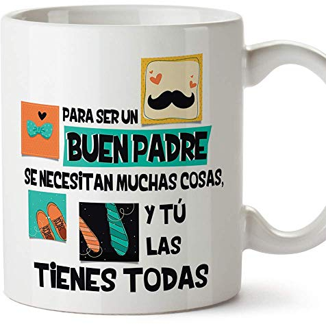 MUGFFINS Taza Papá (para ser un Buen Padre) - Regalos Originales y Divertidos para el Día del Padre