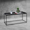 [en.casa] Couchtisch 47cm x 100cm x 50cm Beistelltisch Industriedesign Sofatisch mit Metallgestell Wohnzimmertisch Schwarz