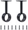 INCREWAY Gardinenstangenhalterung für die Decke, Edelstahl, 32 mm Innendurchmesser, Deckenhalterung, langlebig, Halterungen, 2 Stück, Schwarz