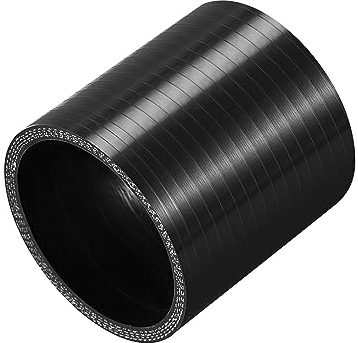 X AUTOHAUX Silikonschlauch Gerader Silikonverbinder Ladeluftschlauch ID 60mm Universal Auto Turboschlauch Verbinder Schwarz